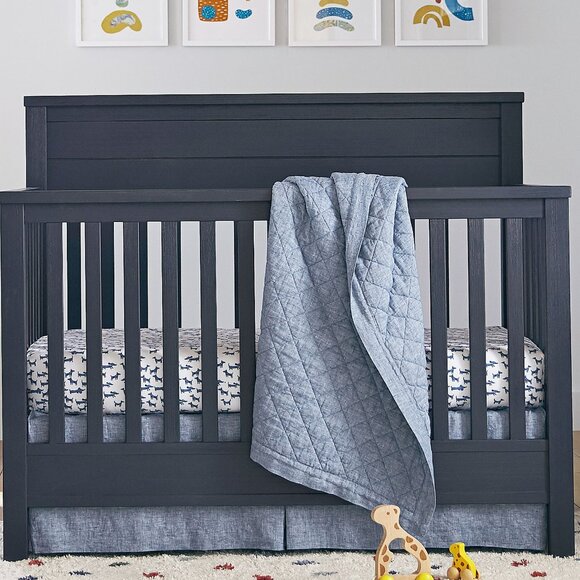 Pottery Barn Kids Watercolor Dog Organic Crib Fitted Sheet - Picture 4 of 5